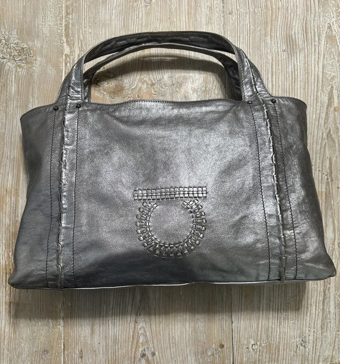 Salvatore Ferragamo Silver Metal Bags & Handbags for Women for