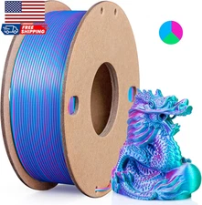 Silk PLA 3D Printer Filament Triple Color Silk PLA Filament 1.75Mm 3D Printing