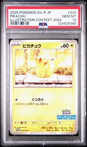 2025 POKEMON JPN SV-P PROMO ILLUSTRATION CONTEST 2024 #242 PIKACHU PSA 10 JY