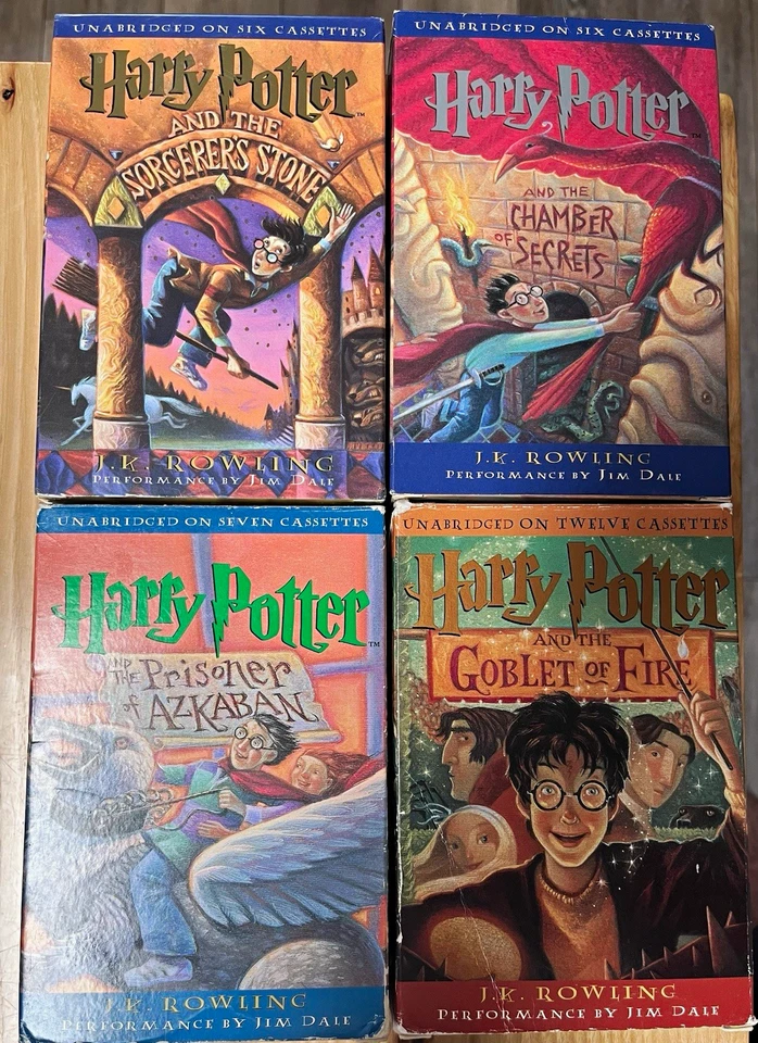 Harry Potter Unabridged Audiobook Cassettes 1-4 J.K. Rowling Jim Dale - Image 1 of 1