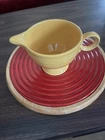 VINTAGE ORIGINAL FIESTA RING HANDLED YELLOW CREAMER  HLC MADE IN USA-ERA 1939-59