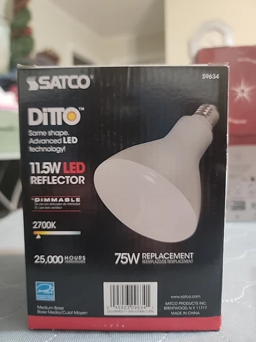 Satco Ditto 75W Equivalent Soft White BR40 Medium Dimmable LED Floodlight Light - Picture 1 of 7