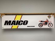 Maico MC250 BANNER Motocross Werkstatt Garage Wand Display Classic 2 Takt Bike