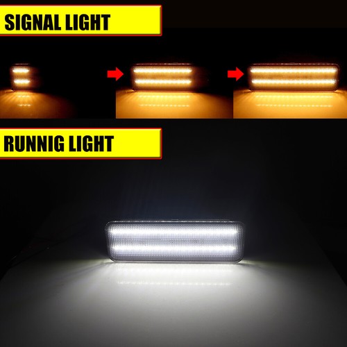 Smoke Bumper Switchback LED DRL Signal Lamp For 80-86 Ford Bronco F150 F250 F350 - Picture 6 of 11