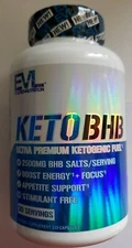 Evlution Nutrition - KETO BHB - 30 Serv/120 Capsules - 2500mg BHB - Exp 12/2026