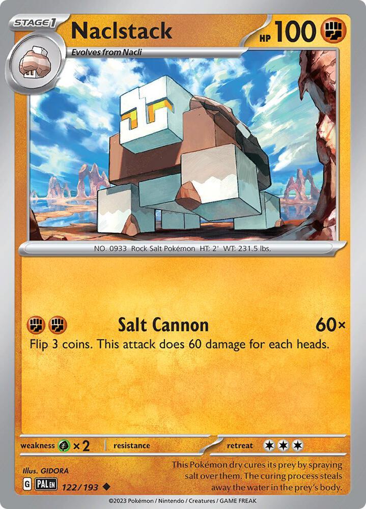 NM Pokemon Paldea Evolved Naclstack 122