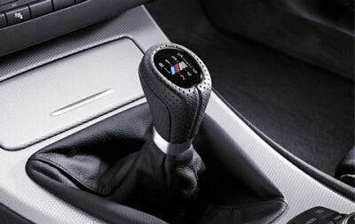 BMW Genuine M Gear Shift Knob &Gaiter Leather Black 6 Speed 3 