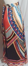 Psychedelic Print Maxi Skirt Multicolor Size L