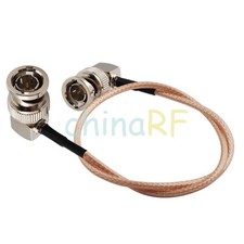 BNC to BNC Right Angle RF RG179 Cable 24" for 3G HD SDI Vedio Recorder Converter