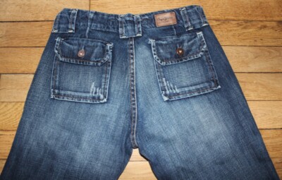 Jean Femme Pepe Jeans Modèle PICCADILLY - Taille 34 (W25 L32), Coupe Bootcut Bleu