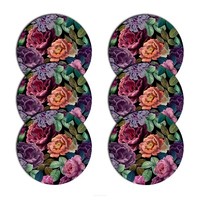6 StüCk Tischset Platzmatte Untersetzer Platzdeckchentischmatte,Rund,33Cm,Enigma