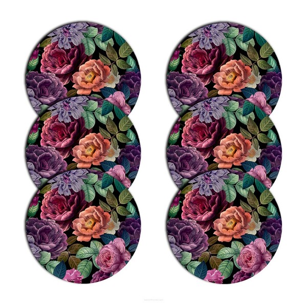 6 StüCk Tischset Platzmatte Untersetzer Platzdeckchentischmatte,Rund,33Cm,Enigma-image