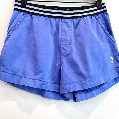 Free People Movement Women's S Satin Sporty Striped Waistband Shorts Blue - Picture 5 of 12