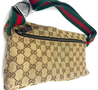 Gucci GG Canvas Sherry Line Body bag Waist bag Authentic | eBay
