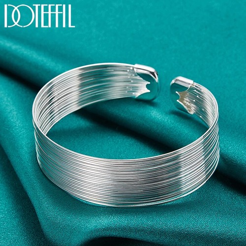 DOTEFFIL 925 Sterlingsilber Mehrzeiliges Armband Armreif Mode Charm Schmuck - Bild 5 von 6