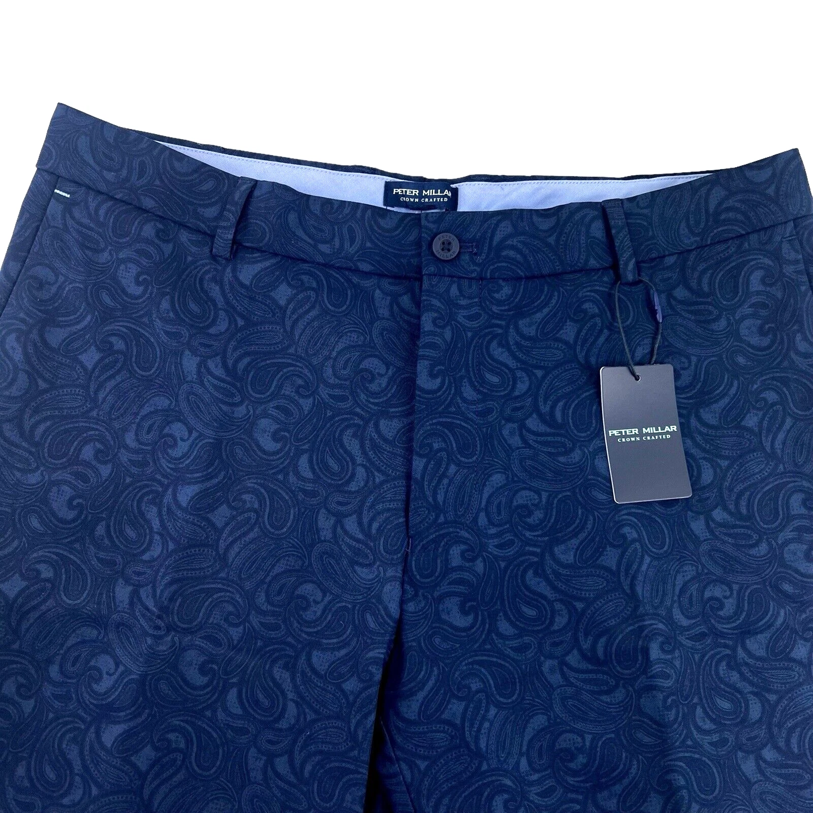Peter Millar Crown Sport Surge Performance Stretch Paisley Shorts Size 34 $135