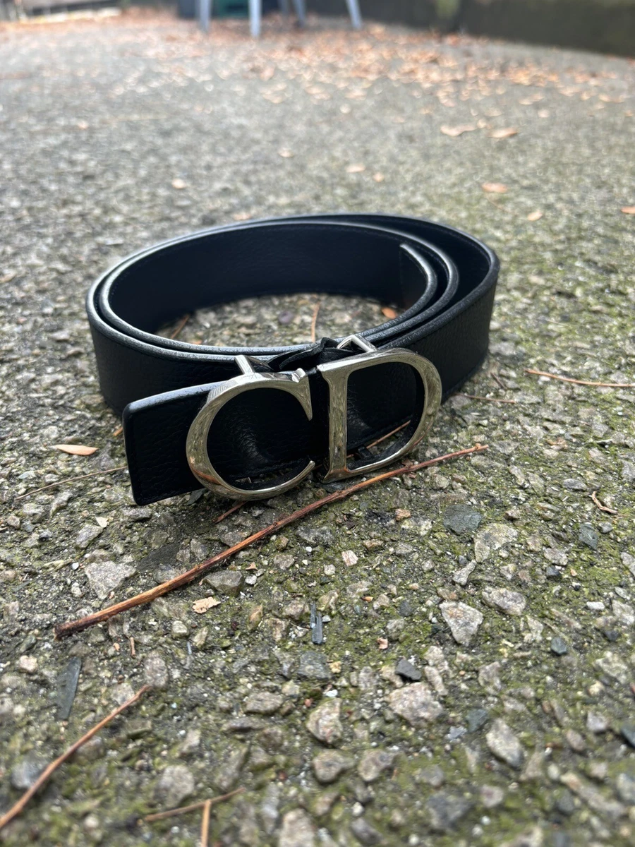 Dior CD Silver Buckle Reversible Belt 90cm