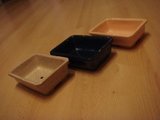 3 Pots en terre cuite émaillée pour Banzaï