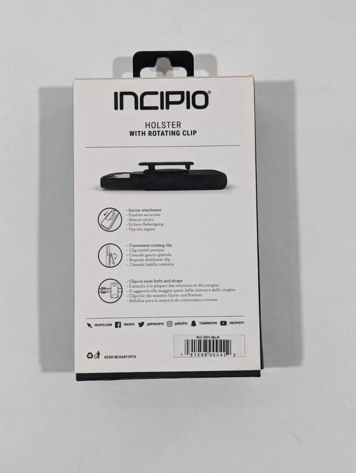 Funda Incipio OEM con clip giratorio para Kyocera DuraForce Pro negra - NUEVA Foto 2 de 4