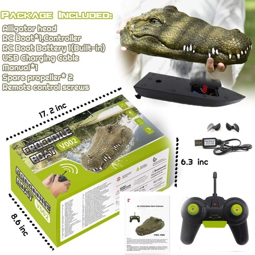 2,4 GHz ferngesteuerte Alligatorkopf RC Boote für Erwachsene und Kinder - großer Lockvogel - Bild 8 von 12