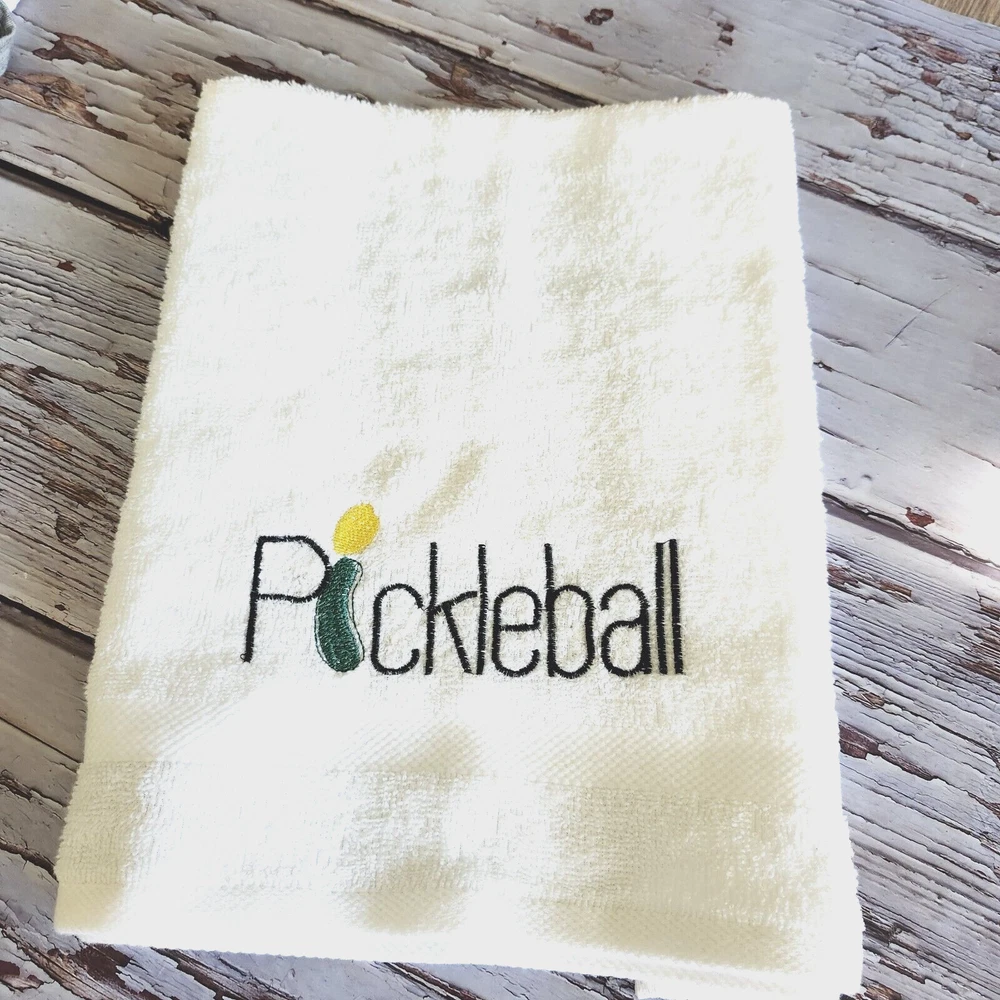 Pickleball Towel, Team Pickleball, Personalized Embroidered Towel