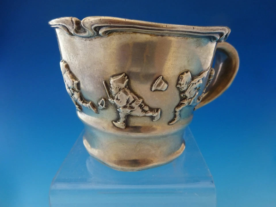 Gorham Old King Cole Sterling Silver Child's Baby Cup GW 2 3/4" As-is some dents Foto 4 de 4