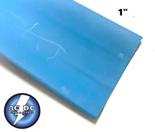 Blue Heat Shrink Tubing 1'' Diameter x 4 Ft 2:1 Ratio Sleeve Wire Wrap  (25mm)