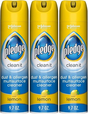 3-Pack Pledge Everyday Clean Multi Surface Cleaner Aerosol, Dust & Allergen, 9.7