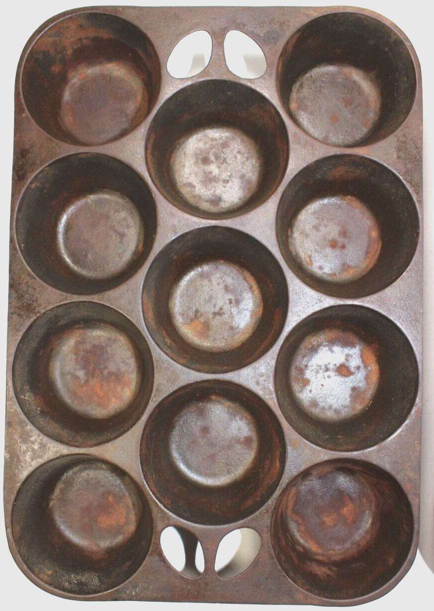 Pair of Cast Iron Muffin Popover Pans Marked "A", Griswold/Wagner? eBay