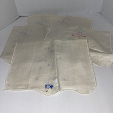Stamped for Embroidery Lot Of 6 Napkins 100% ...