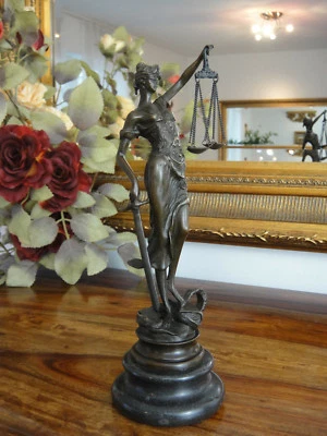 Bronce Mármol Justicia Estatua Diosa Antigüedad Justicia Justicia Noble Figura Escultura