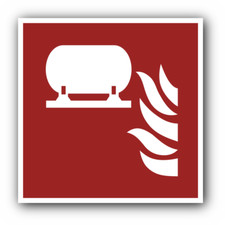 Brandschutzschild, F012, eing. Feuerlösch-Einrichtung, ASR A1.3, DIN EN ISO 7010