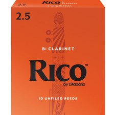 10 Pack Rico Bb Clarinet B flat Reeds 2.5 Strength RCA1025
