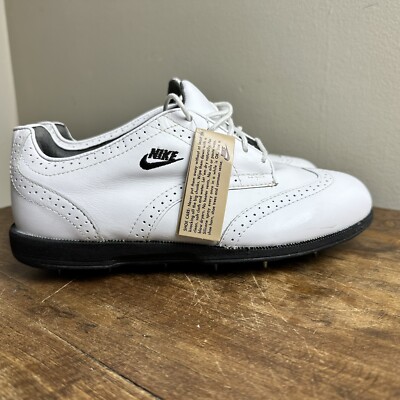 Nike Air Mens Golf Saddle Shoe Size White 940810-PA Metal Spike