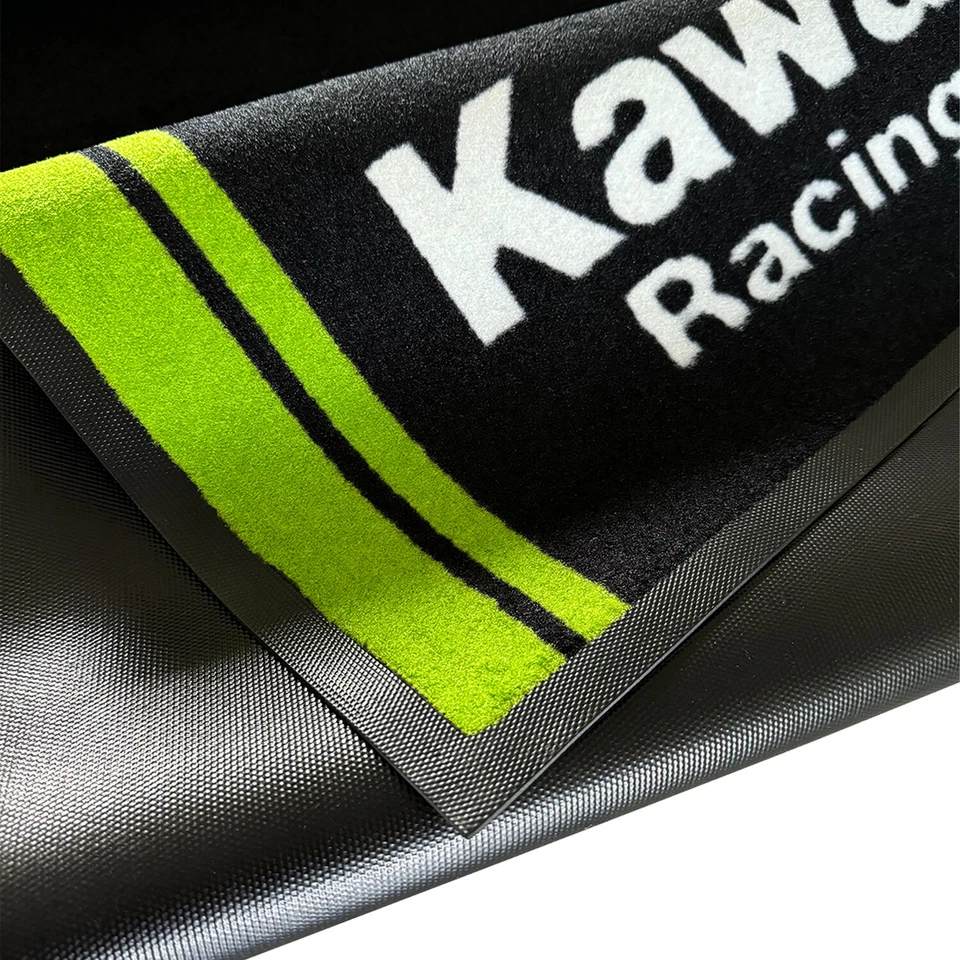 For Kawasaki Motorcycle Bike Garage Floor Carpet Pit Mat Workshop 87'' x 31'' - Image 4 of 4