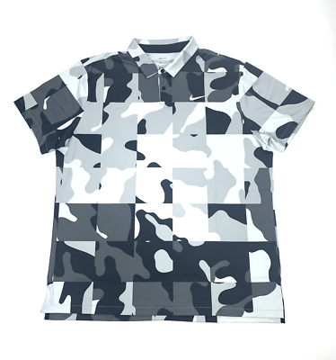 nike black camo golf shirt