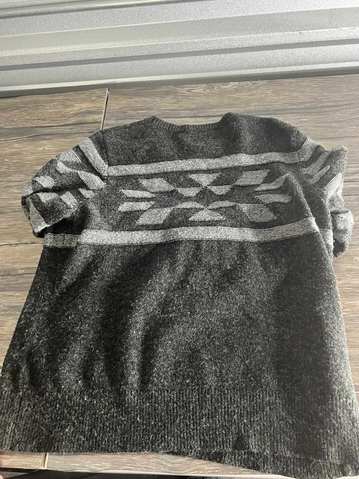 Pendleton Navajo Western pullover sweater gray wo… - image 5