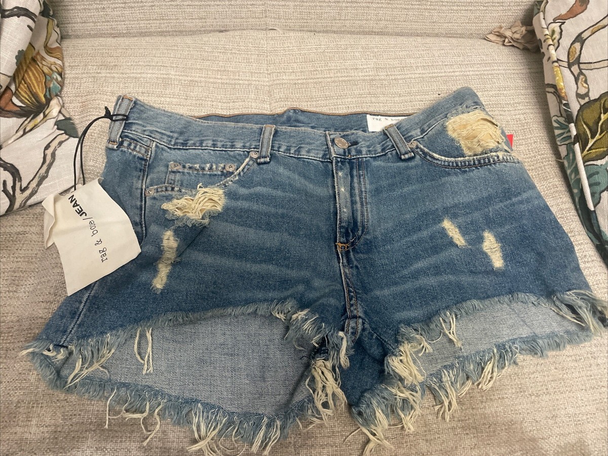 RAG BONE WINNIE CUTOFF DENIM SHORTS, SIZE 28