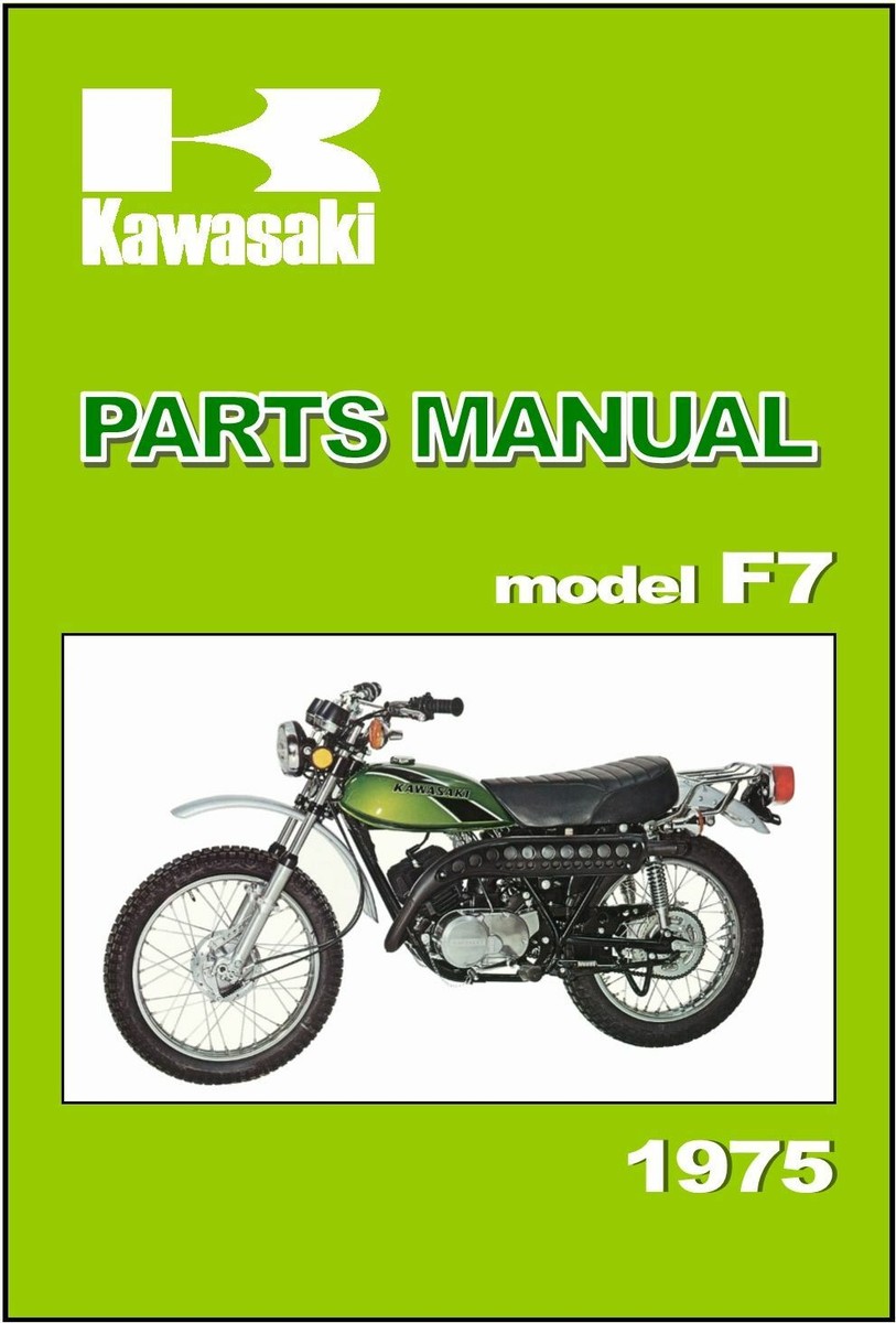 ハギ 出品 KAWASAKI Parts Manual F7 F7-D F7D 1975 Replacement Spares Catalog