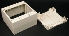 Wiremold 2344-2, 600 V, Ivory, 2-Gang, Extra Deep, Raceway Device Box, 1pc