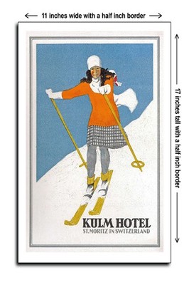 1925 Kulm Hotel St. Moritz in Switzerland - 11x17 Poster