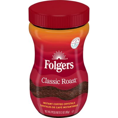 #ad Folgers Classic Roast Instant Coffee 3 oz Jar $3.98