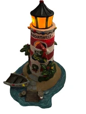 Margaritaville Christmas Light Up Lighthouse Figurine Jimmy Buffet Parrot Heads