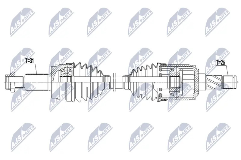 Driveshaft Rear Axle Manual Transmission NPW-LR-025 NTY for LAND ROVER