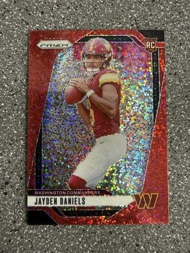 2024 Panini Prizm Jayden Daniels #347 Red Sparkle Prizm (RC)