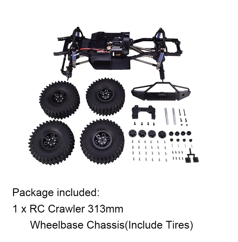 AUSTAR 313mm Wheelbase Chassis Frame For 1/10 SCX10II 90046 RC Crawler Car DIY - Bild 3 von 4