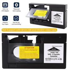 Cassette Adapter For VHS VCR VHS-C For SVHS-C Tapes Camcorders RCA Motorized US