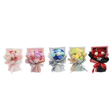 Artificial Carnation Soap Flower Bouquet Birthday Gift Decor Decoration