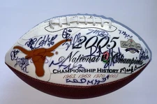2005 Texas Longhorns team signed Football National Champs vince young J. Charles