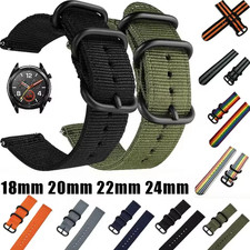 18mm 20mm 22mm Durable Military Woven Nylon Wrist Watch Band Quick Release Strap